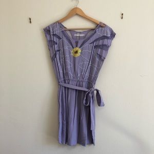 Minkpink Lilac Lavender Mesh Sun and Clouds Midi Dress 💜🌞☁️